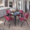 Regency Kahlo Square Table & Chair Sets, 30 W, 30 L, 29 H, Wood, Metal, Plastic Top, Grey TPL3030GYBK47BY - alternate 1